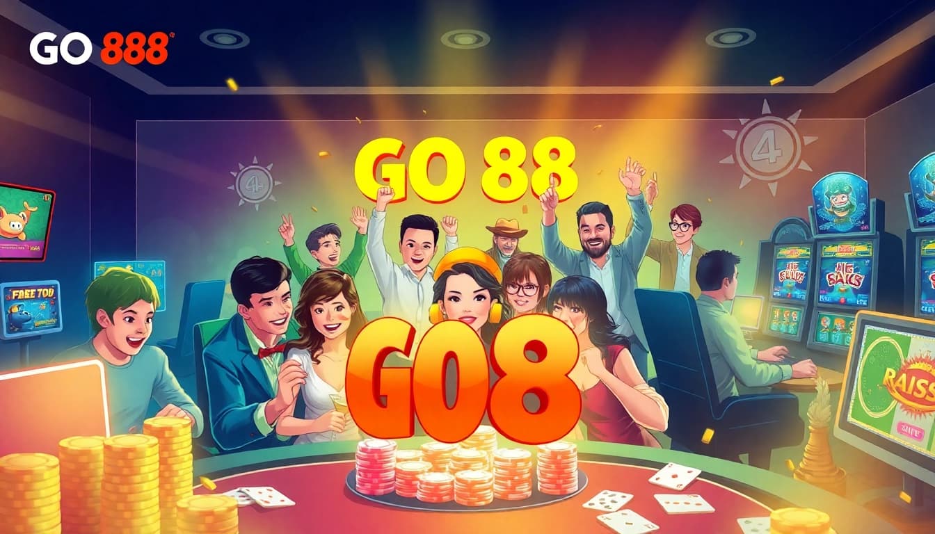 Engaged players enjoying the thrilling gaming experience on GO 88, showcasing diverse games and a vibrant atmosphere.