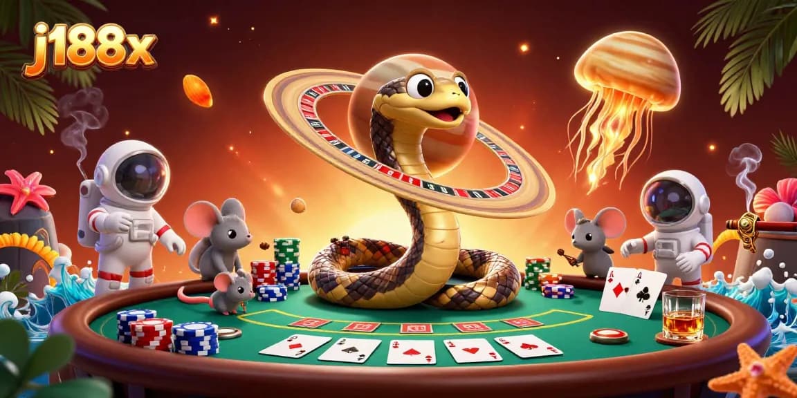 Engage in thrilling cosmic gaming with j188x, featuring unique characters and dynamic casino elements.