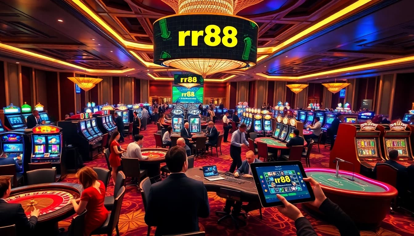 Experience thrilling gameplay at the RR88 link with vibrant casino tables and engaging slots.