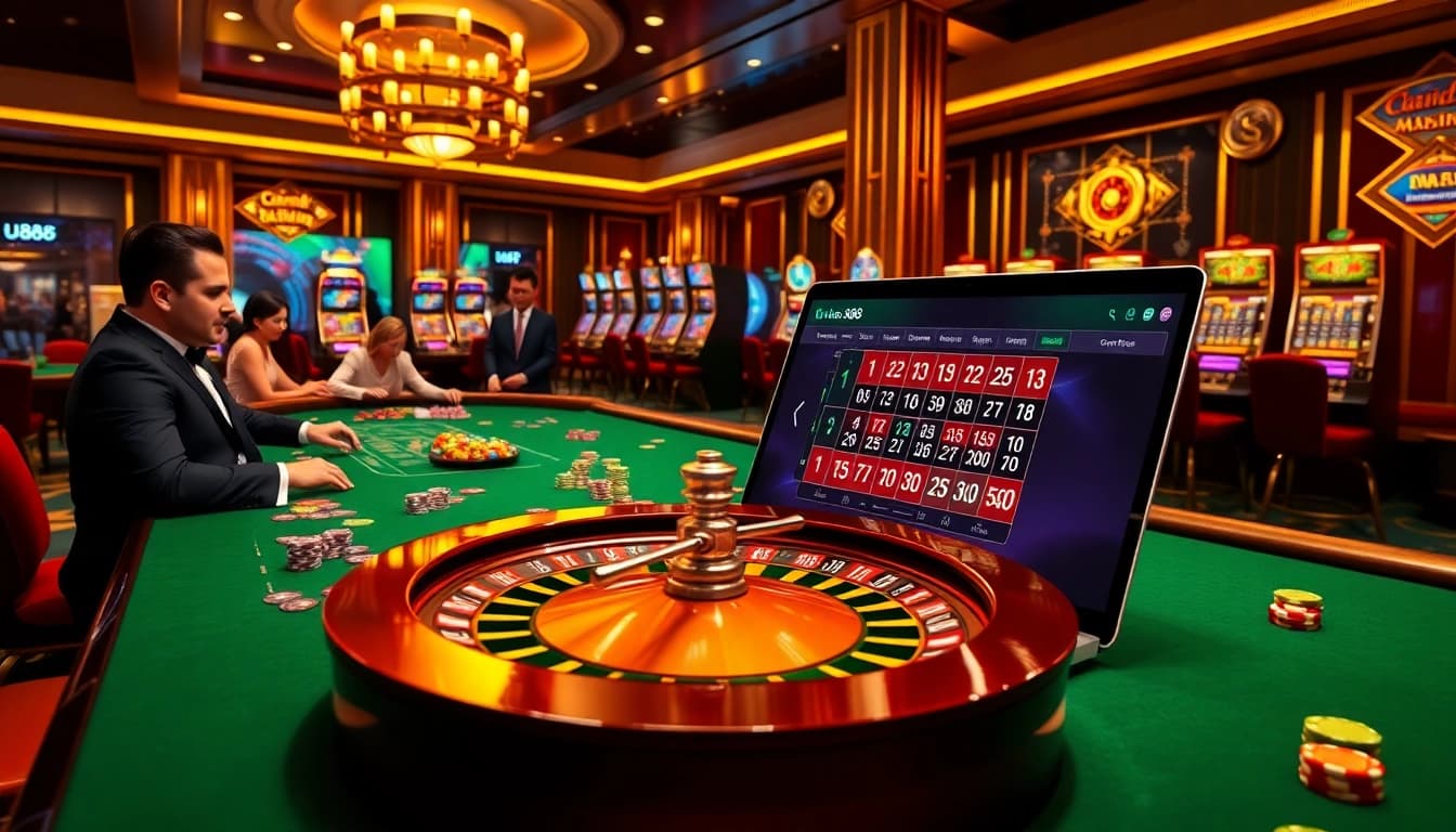 Experience the excitement of U888 with vibrant casino games and a luxurious atmosphere.