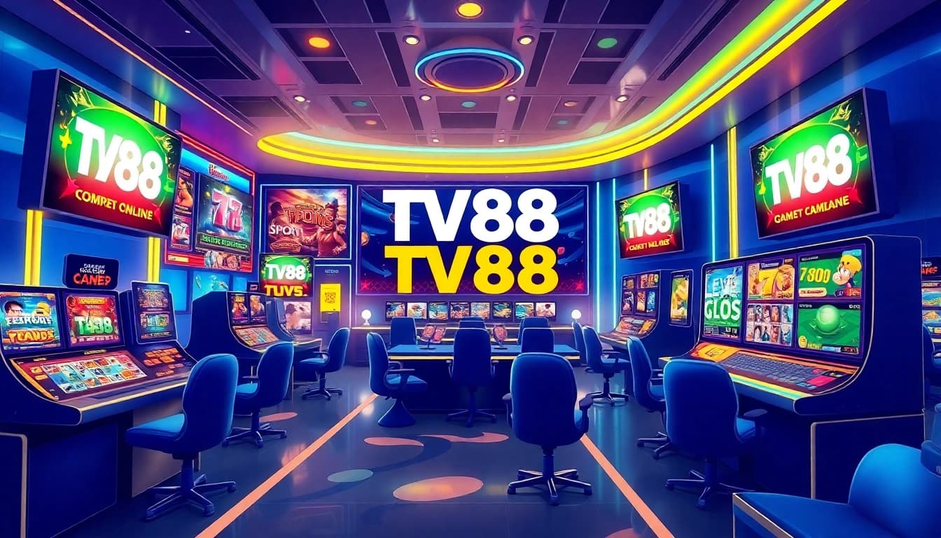 TV88 online betting platform interface showcasing casino games and promotions.