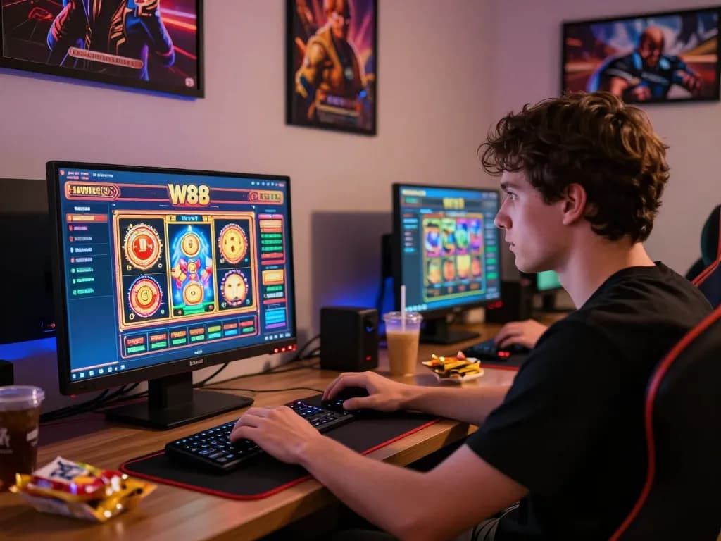 W88 online casino gaming experience with vibrant visuals and player engagement.