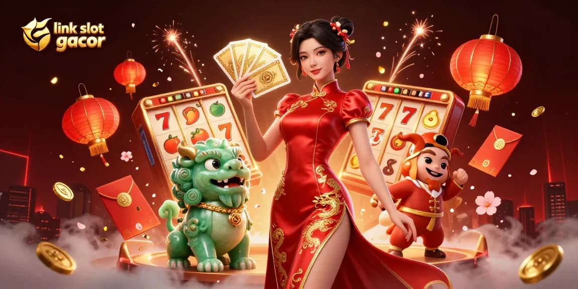 Experience the thrill of link slot gacor with vibrant scenes of jackpot reels and enchanting characters.
