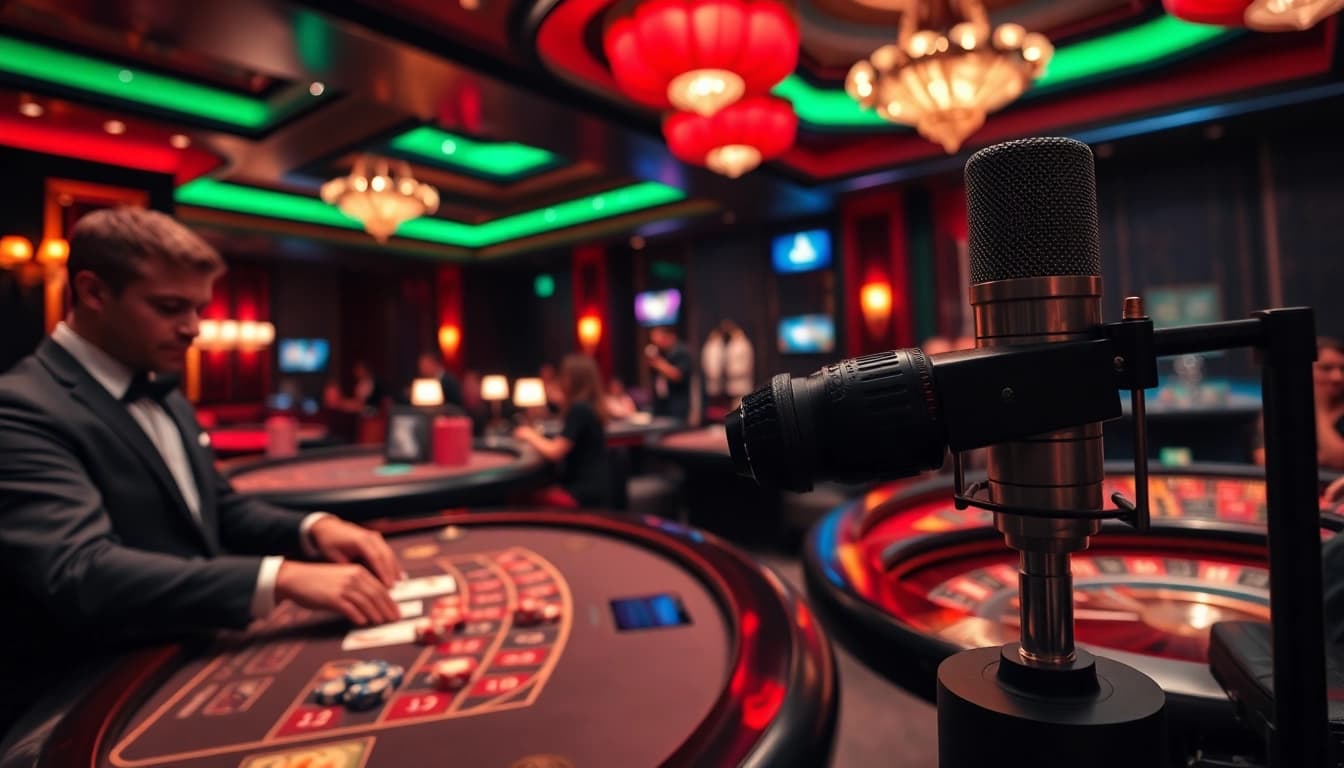Capturing the excitement of a high-stakes casino scene with MV88 microphone integrated in game activities.