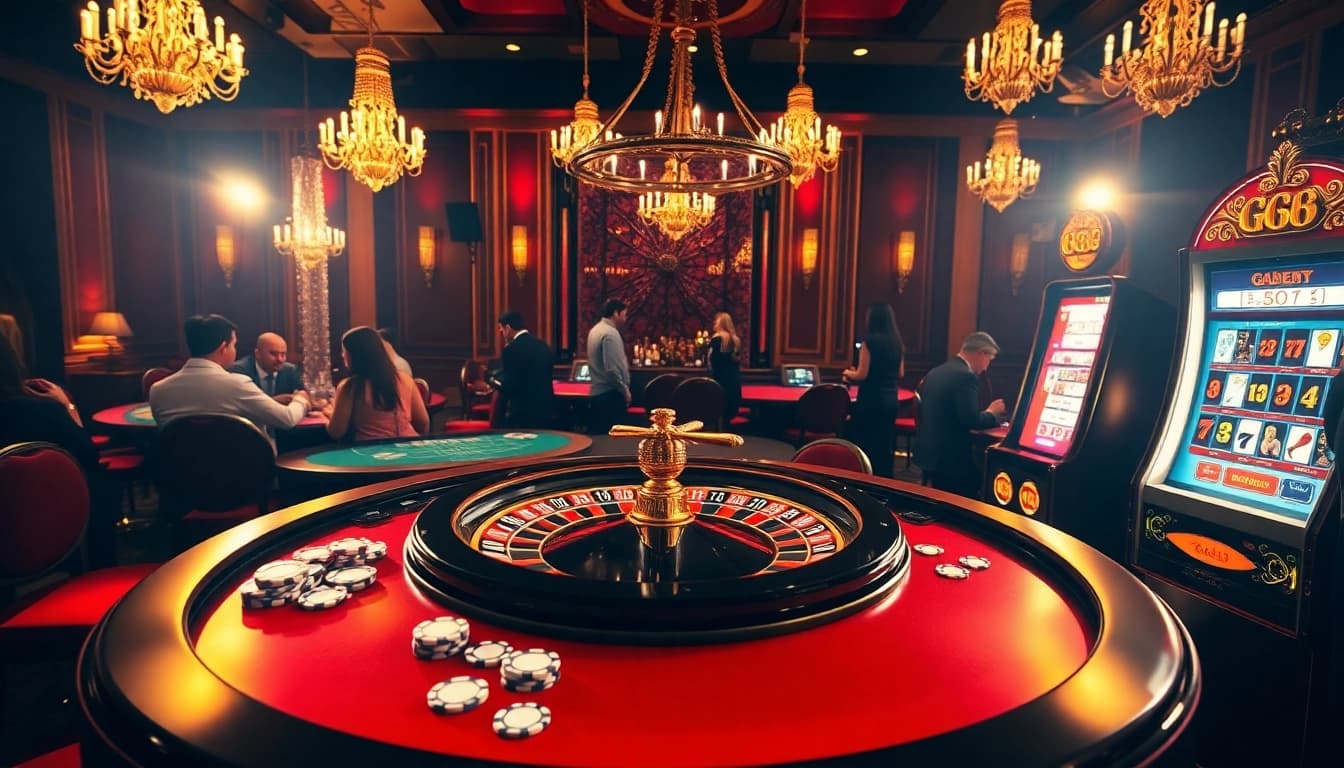 Feel the excitement of gg88 with vibrant casino tables and eager players enjoying their game.
