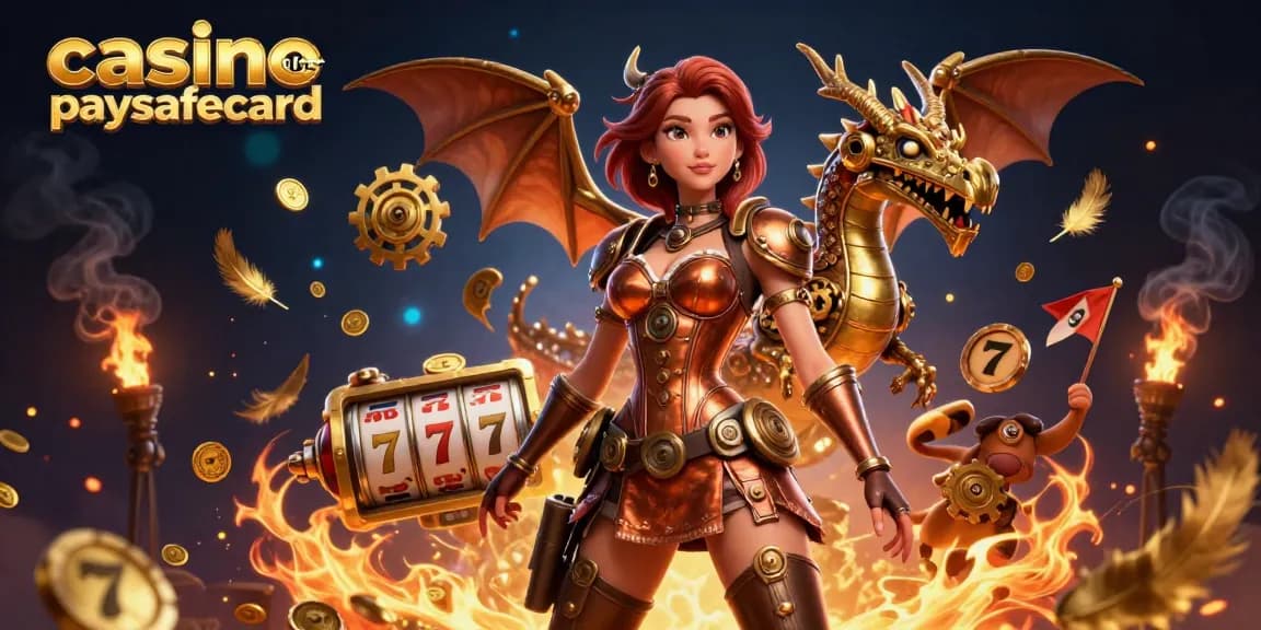 Engage in thrilling gameplay at casino en ligne paysafecard, featuring vibrant characters and golden casino elements.