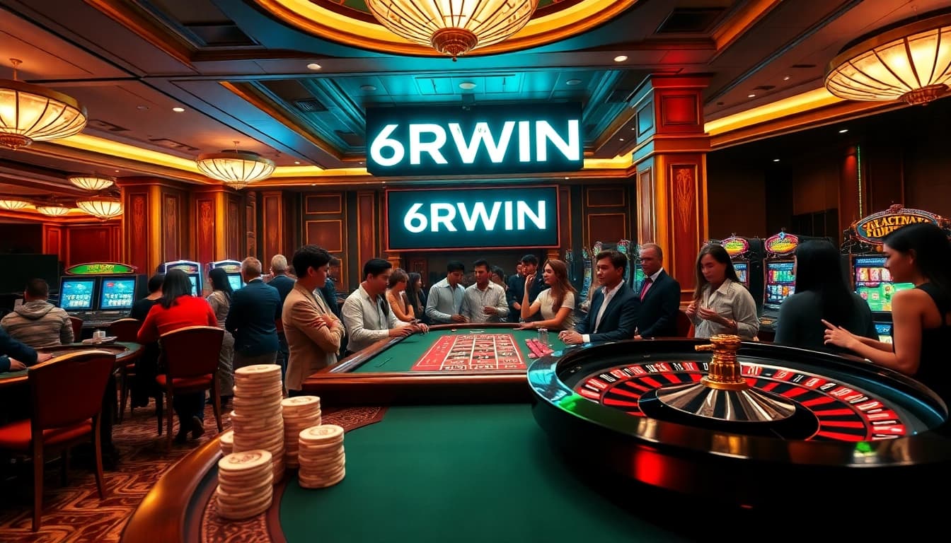 Experience the thrill of winning at 6RWIN with exciting casino games and vibrant gambling ambiance.