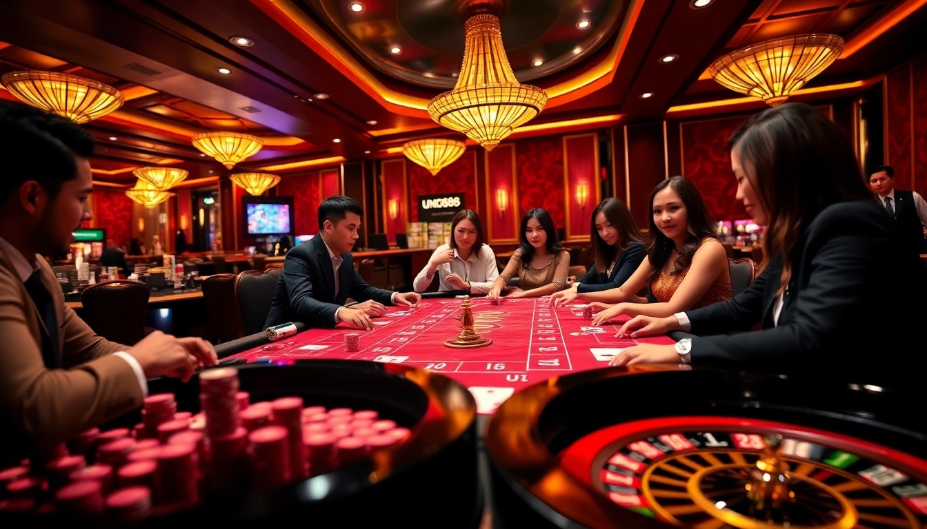 Experience the excitement of u888 casino with vibrant gameplay at a luxurious poker table.