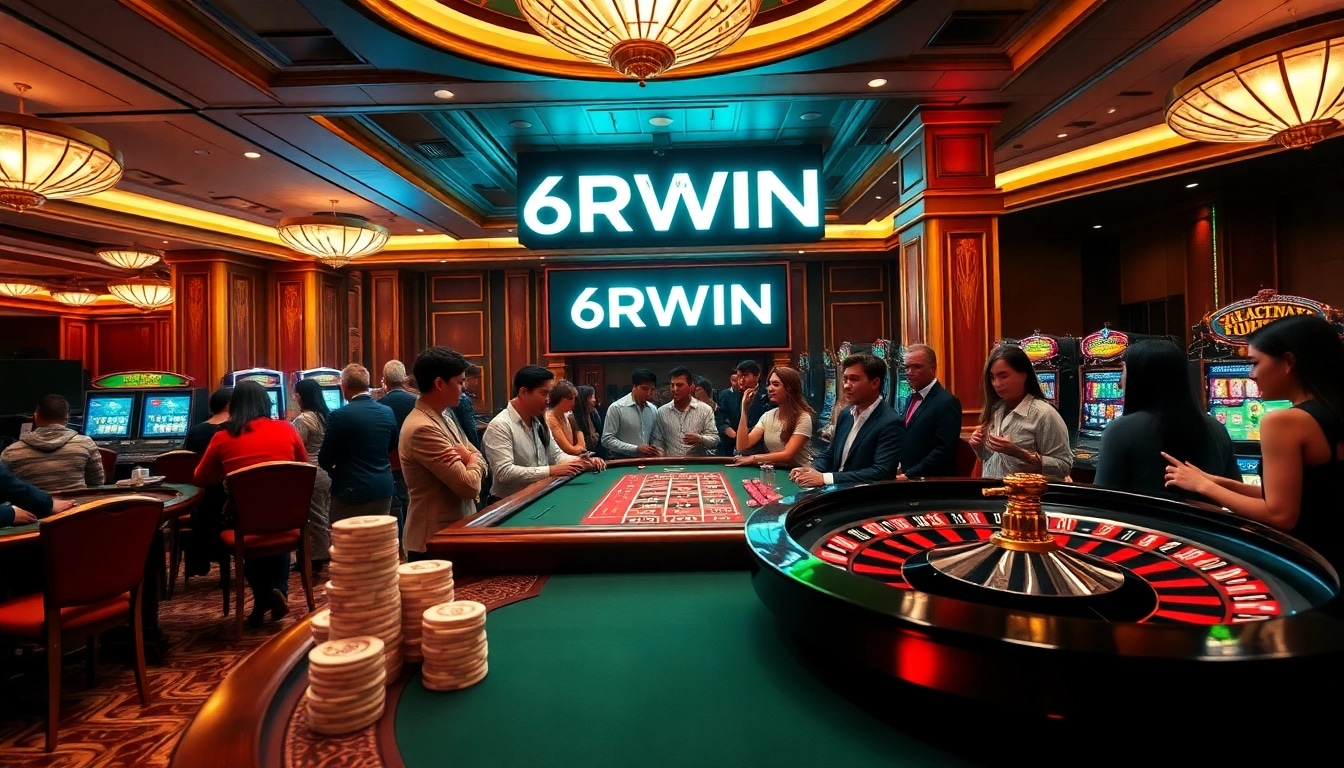 Experience the thrill of winning at 6RWIN with exciting casino games and vibrant gambling ambiance.