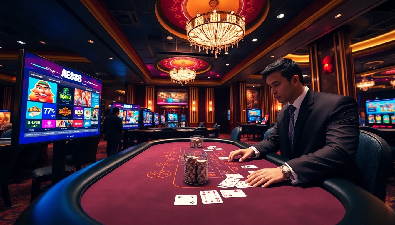 Experience the thrill of AE888 with engaging casino games and vibrant online visuals.