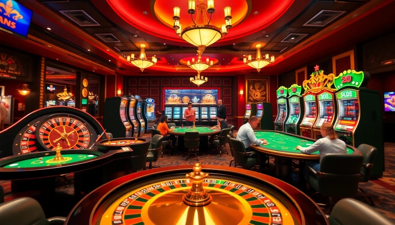 Experience thrilling casino action at https://rr88c.org/ with players enjoying roulette and slot machines.