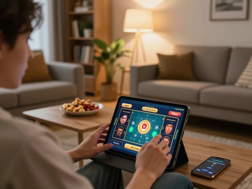 Engage with Rikvip's online gaming experience from the comfort of home using a tablet