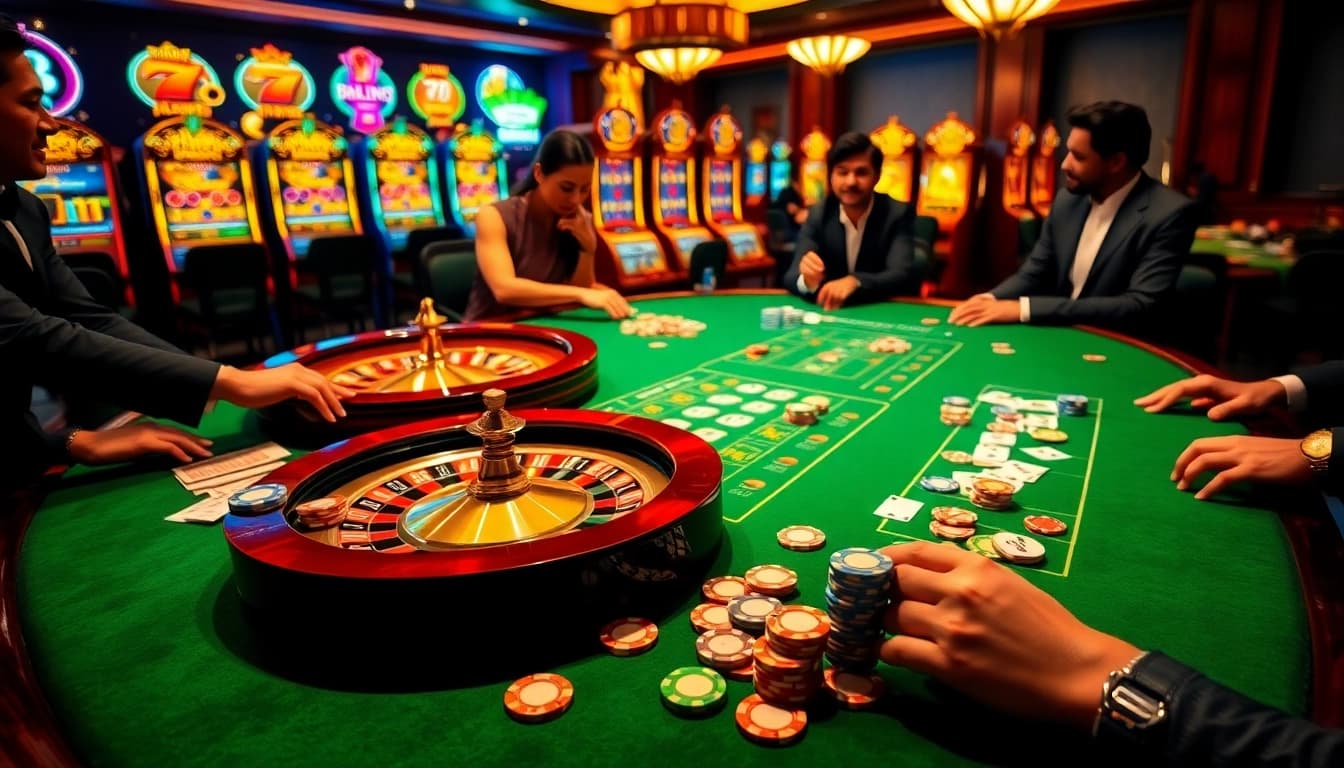 32win đăng nhập offers thrilling casino experience with vibrant roulette and poker action.