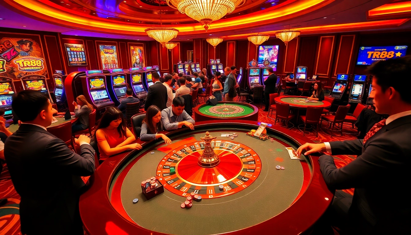 Players enjoying an exciting casino experience at a TR88 roulette table.