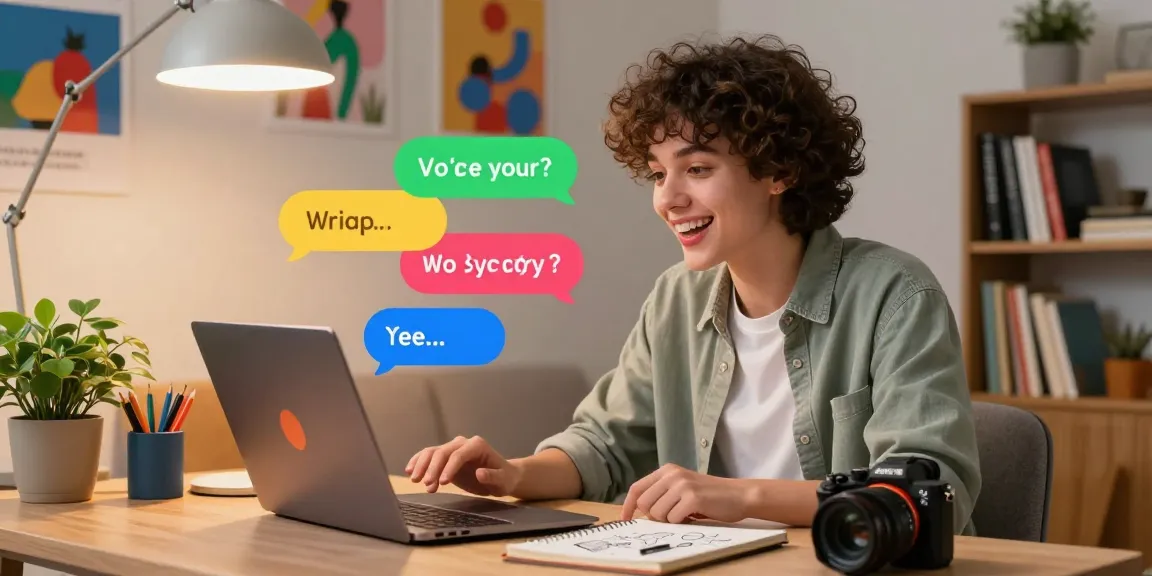 User interacting with spicy AI companion on a laptop, vibrant chat environment.