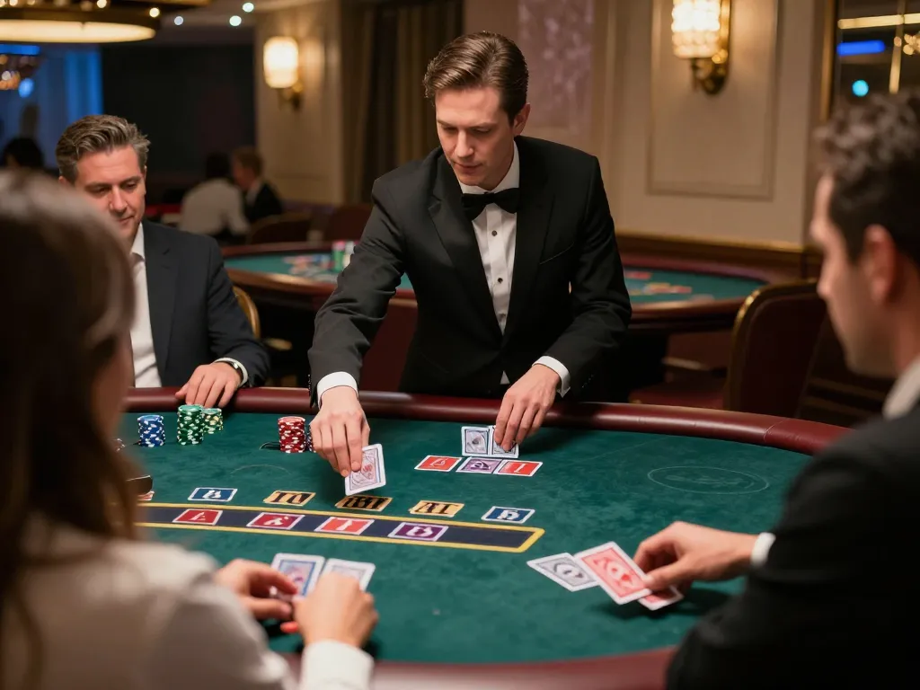 Engage with dacsandatphanrang.com at a thrilling blackjack table in a live casino setup
