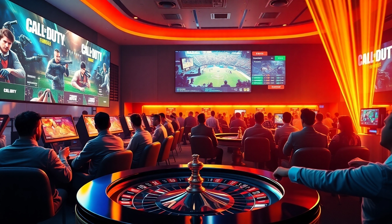 Experience thrilling แทงอีสปอร์ต Call of Duty ไทย action in a vibrant casino esports betting environment.