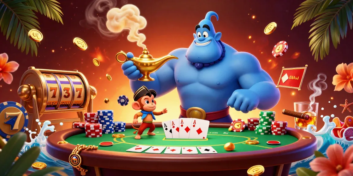 Spin the slot reels for big wins in this vibrant casino scene filled with excitement and rich details.