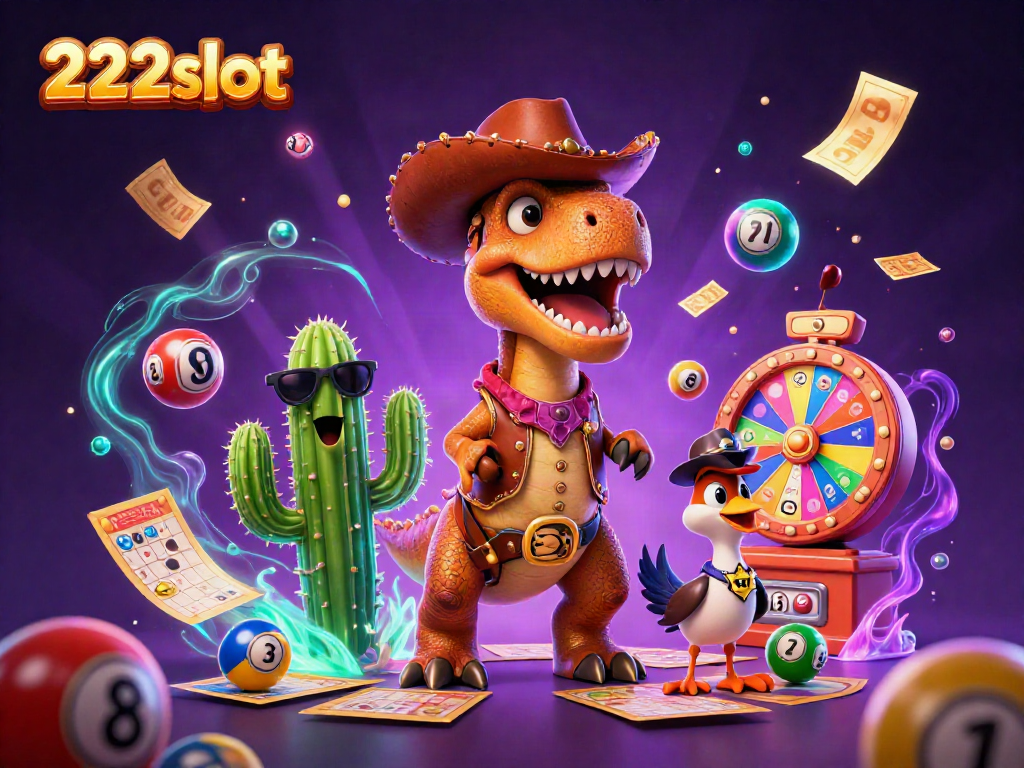 Menggali jackpot dengan 222slot dan karakter kartun kasino yang menarik.