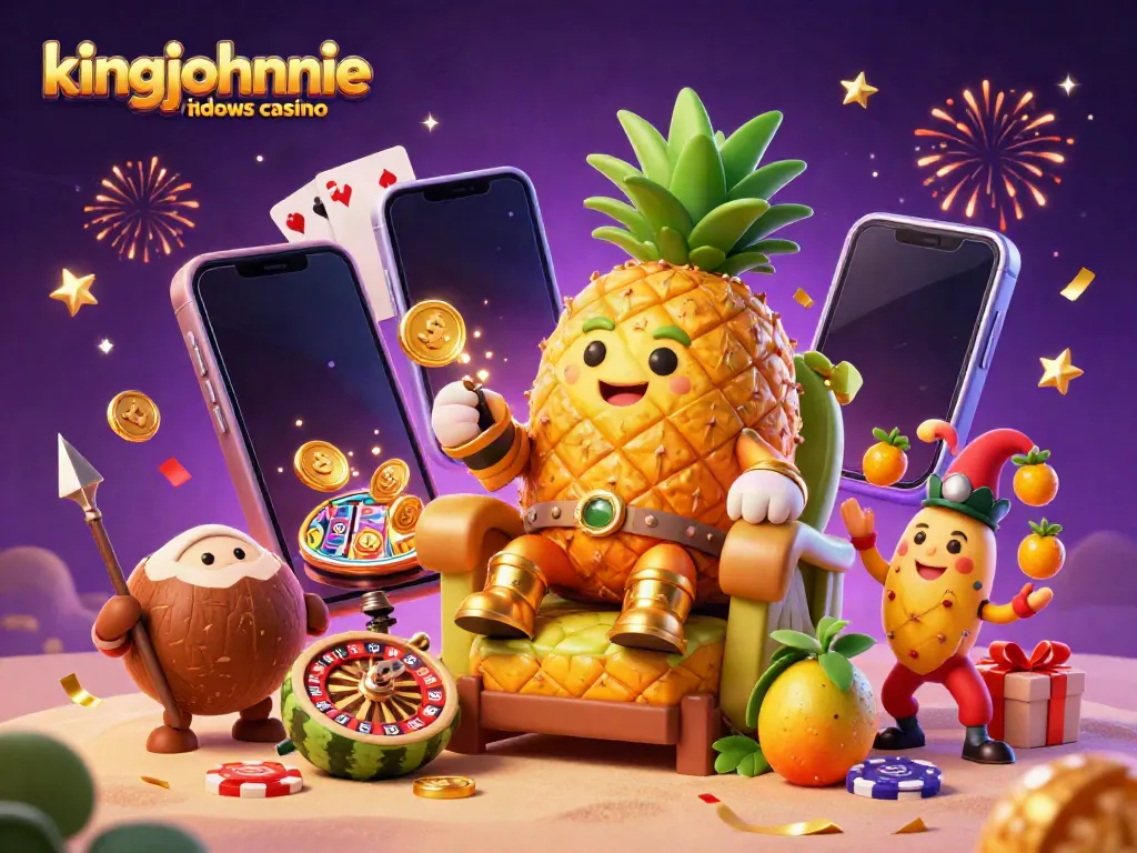 Engage in the exciting atmosphere of kingjohnnie windows casino with colorful games and vibrant characters.