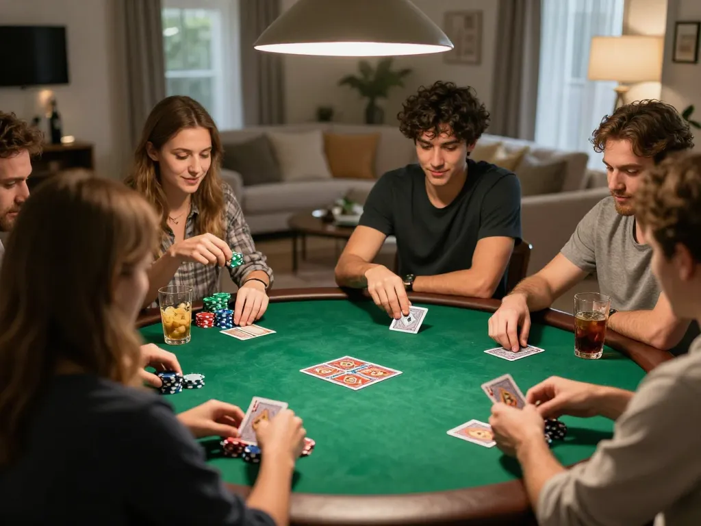 Gather friends for an exciting Da88 poker night with chips and cards on the table.
