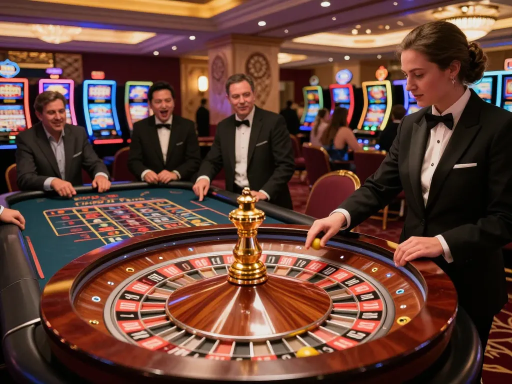Players enjoying roulette at mb66ac casino, enhancing their betting experience in a vibrant atmosphere.