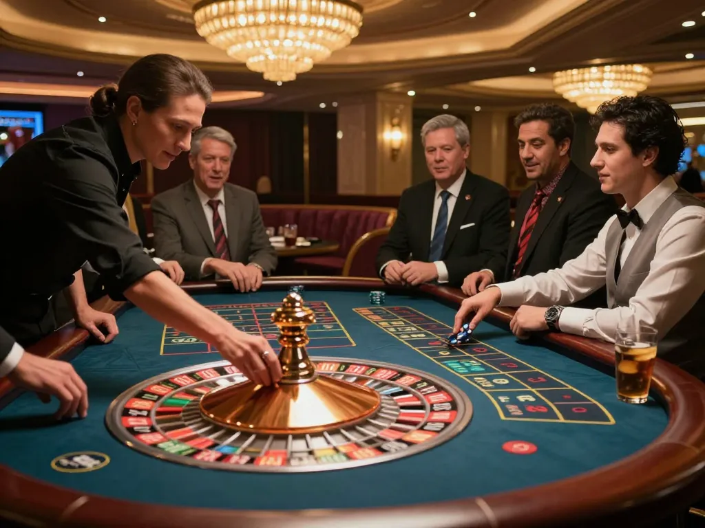 Players engaging at the roulette table showcasing 28bet’s thrilling gaming experience with strategic betting.