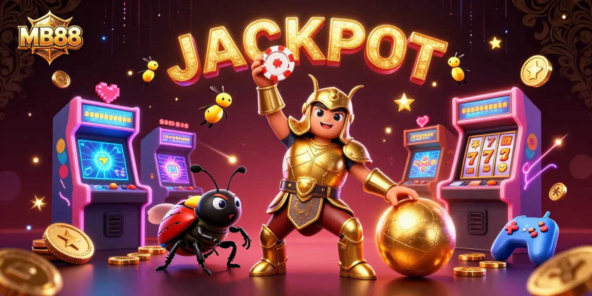 Các côn trùng chiến đấu dẫn dắt một chiến thắng tại MB88 với dấu hiệu JACKPOT tỏa sáng.