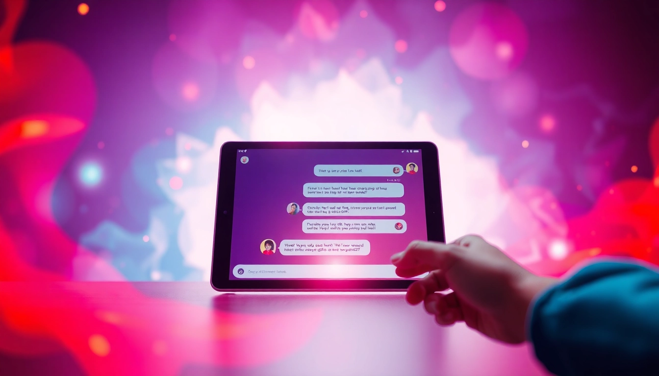 A dynamic AI chat interface showcasing spicychat interactions on a modern device.