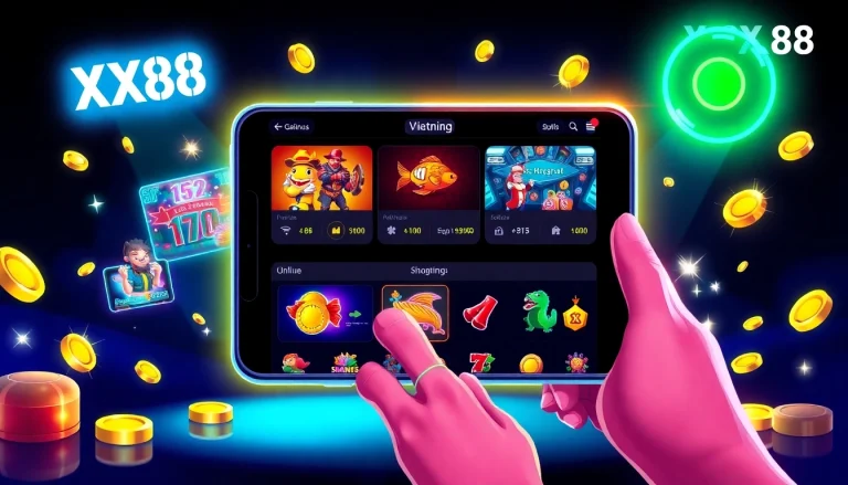 XX88 online gambling platform with engaging games and vibrant colors.