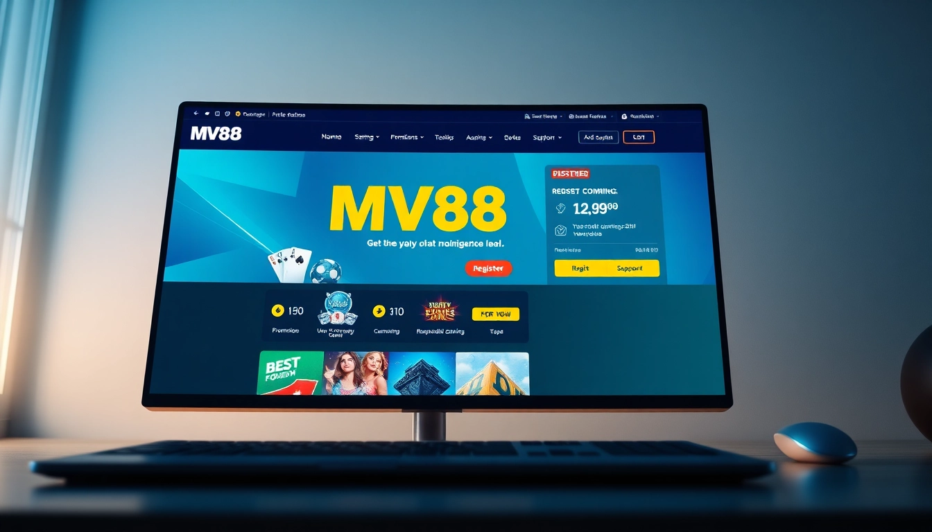 Engage with the MV88 platform's user-friendly interface for secure gaming and transactions.