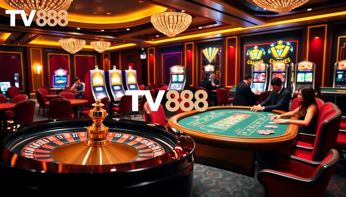 Experience luxury and excitement at TV88's vibrant casino games and thrilling atmosphere.