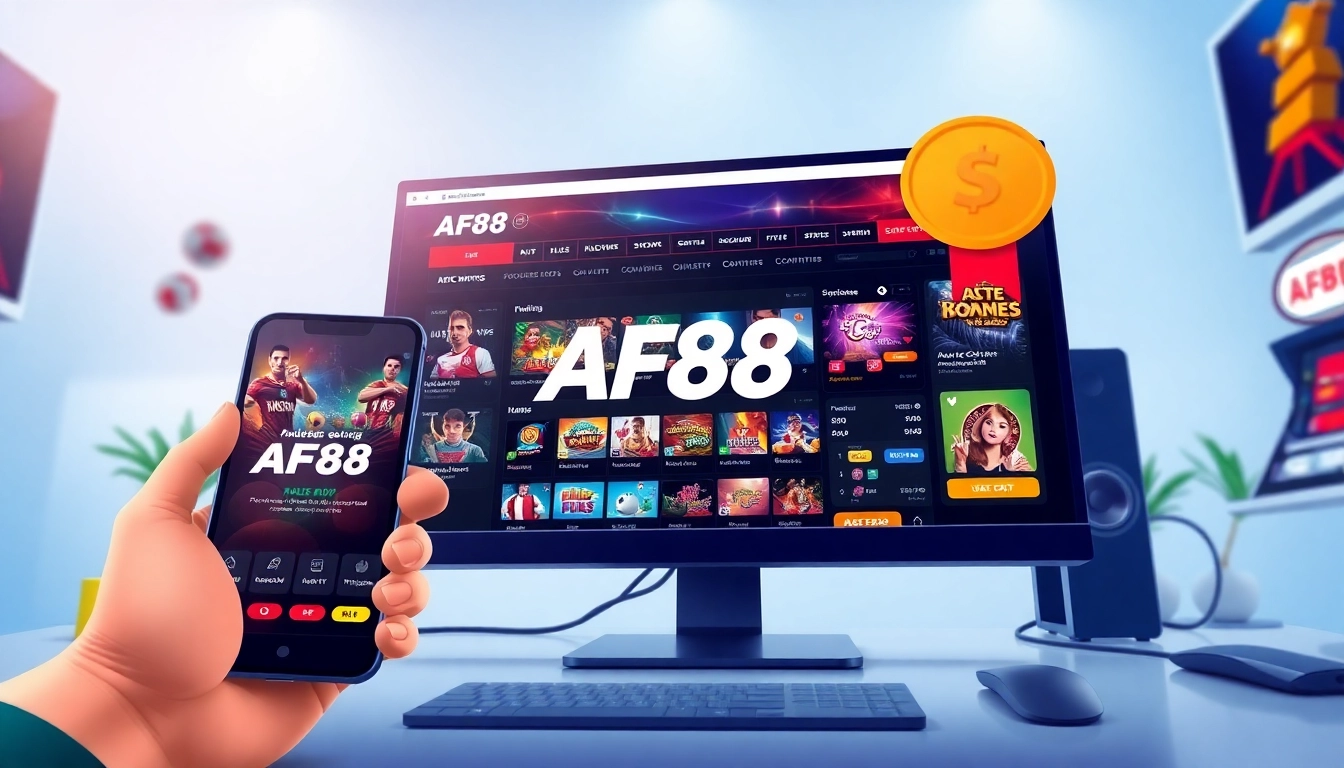 AF88 online betting platform showcasing vibrant game selection and user-friendly interface.