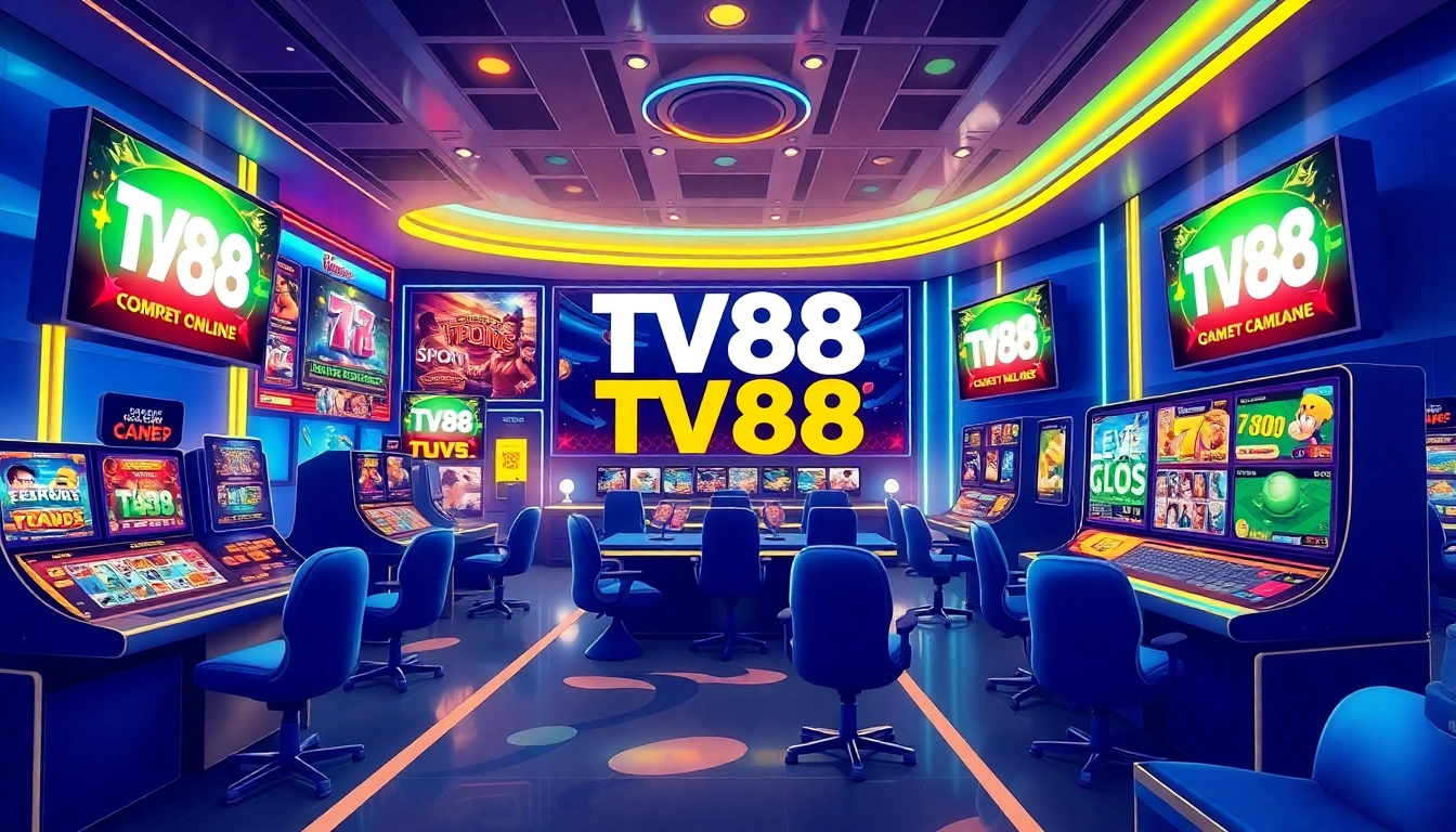 TV88 online betting platform interface showcasing casino games and promotions.
