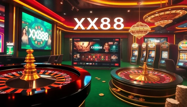 Experience the thrilling atmosphere of XX88 with vibrant casino games and exciting action.