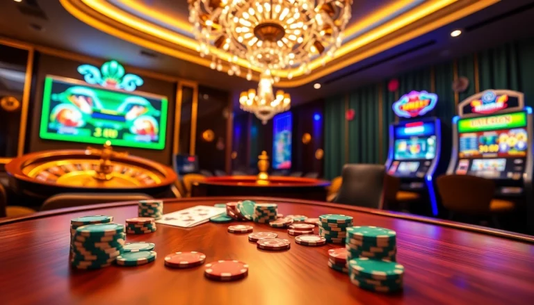 Players enjoying exciting games at HM88 casino with roulette and poker table features.