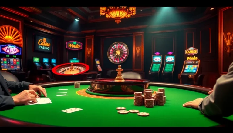 Experience thrilling gameplay at a win55 casino with high-stakes poker and dynamic roulette action.