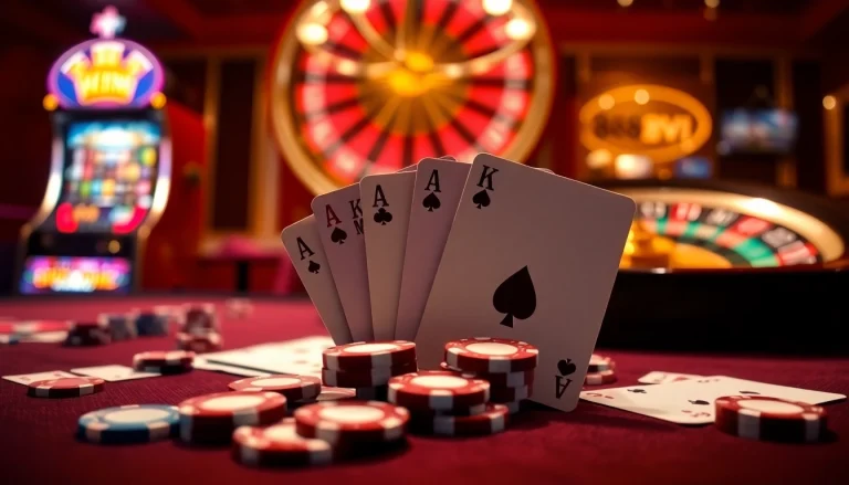 Experience thrilling gameplay at 888VI with vibrant casino elements like roulette and poker.