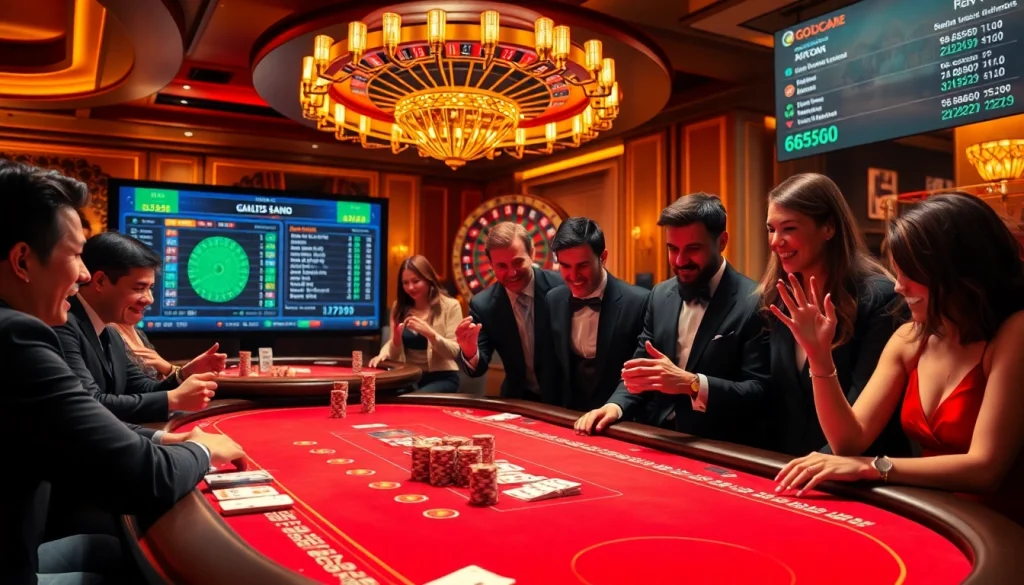 Experience thrilling gameplay at God55 with players engaging at a sophisticated poker table.