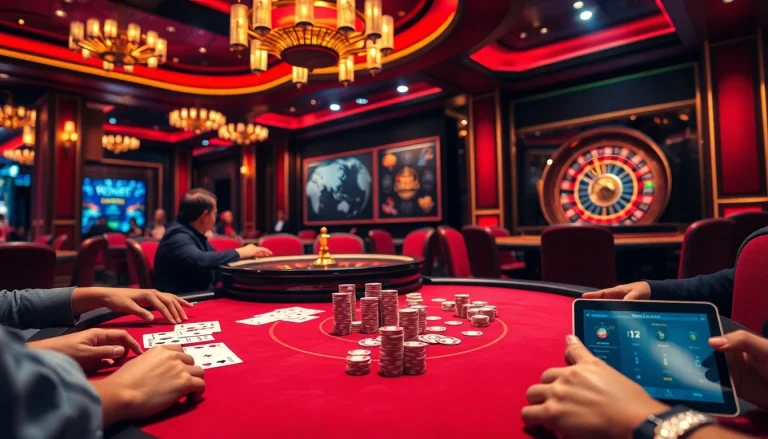 Experience high-stakes poker strategy at RR88 with vibrant chips and sleek gameplay.