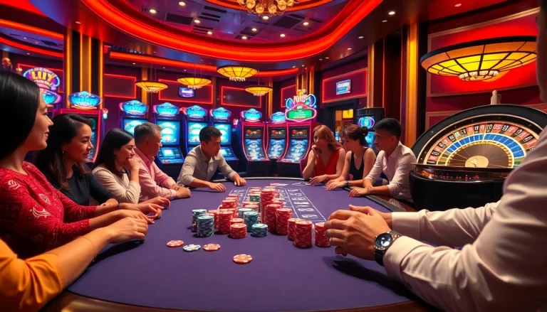 Experience the thrill of MM88 at a glamorous casino filled with energetic poker action.