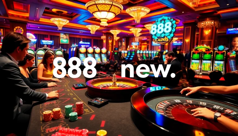 Experience thrilling gambling at 888 new casino with vibrant tables and lively players.