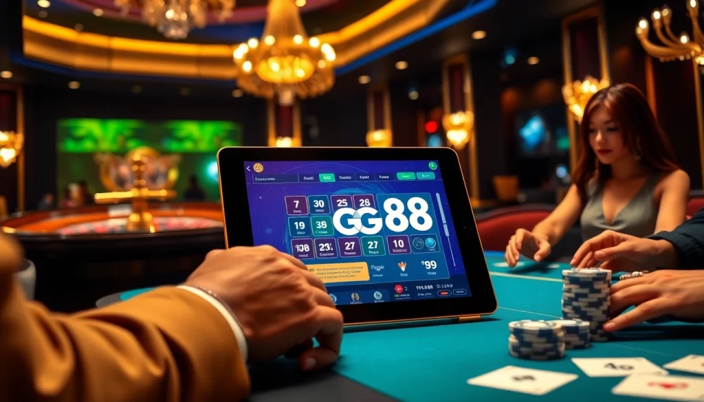 Experience GG88's exciting casino atmosphere with vibrant games and elegant design.