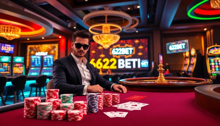 Experience the excitement of 622BET at a luxurious online casino table.