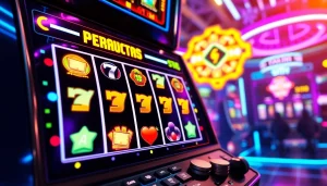 Memenangkan slot maxwin dengan beberapa simbol jackpot dan suasana kasino online yang menarik.