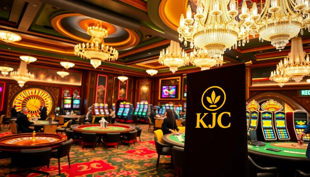 KJC showcases an exhilarating casino atmosphere with vibrant gaming and luxurious decor.