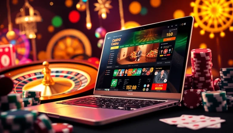 Experience the excitement of nohu90 with vibrant casino elements like cards and roulette wheels that enhance gameplay.