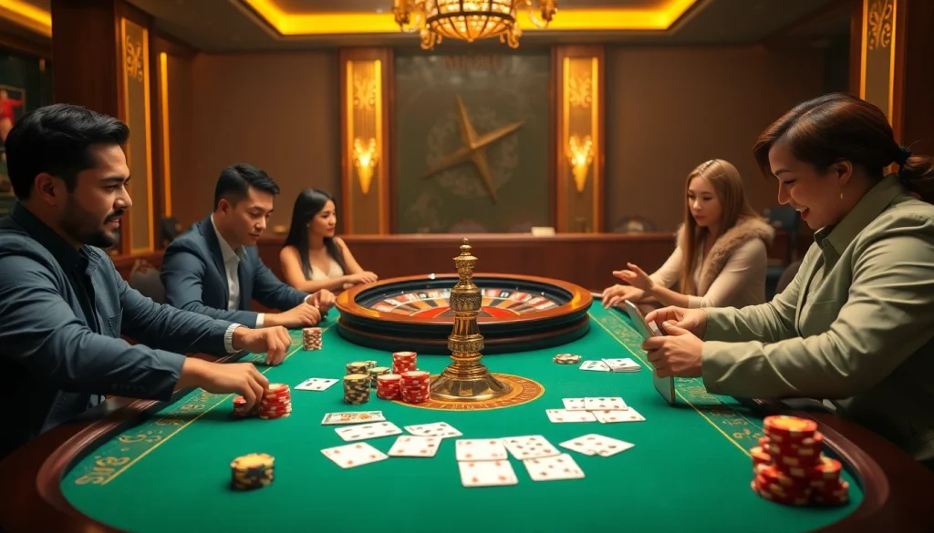 Experience thrilling gameplay at MM88 casino with poker chips and vibrant cards.