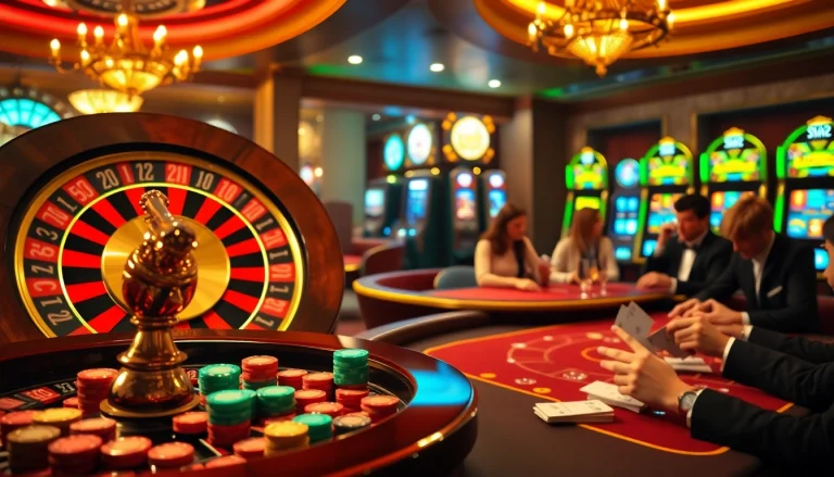 Experience thrilling gameplay at https://kuwinzhz.com/ with vibrant casino scenes and high stakes.