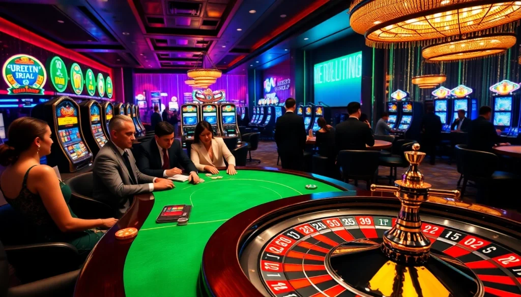 Experience the thrill of gambling at VN168 Casino with vibrant poker action and slot machines.